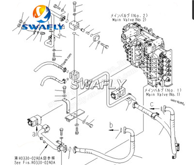 معرفی مجموعه شیر کنترل اصلی KOMATSU PC1250-8 Refurbished اصلی از SWAFY